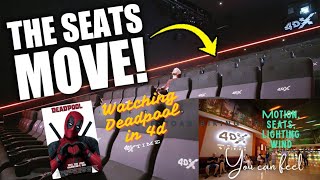 4DX THEATER EXPERIENCE 🥽DEADPOOL MOVIE🎬 EVERYTHING YOU CAN FEEL WINDLIGHTINGMOVING11FULL VLOG [upl. by Nova980]