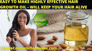 BEST NATURAL HOMEMADE HAIR GROWTH OIL  EASY TO MAKE  KEEP YOUR HAIR RADIANT ALL DAY LONG [upl. by Euqinorev]