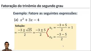 MATEMÁTICA BÁSICA  Aula 21  FATORAÇÃO DO TRINÔMIO DO SEGUNDO GRAU [upl. by Asaeret]