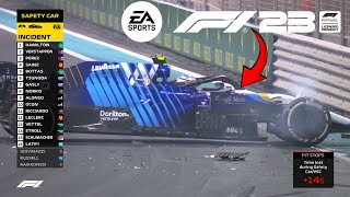 Flashbacks to Latifis crash in Abu Dhabi  F1 23 [upl. by Ayirp]