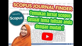 TRIK MENCARI JURNAL SCOPUS SESUAI DENGAN TEMA ARTIKEL ELSEVIER SPRINGER WILEY  CEK SCIMAGO JR [upl. by Essyla]