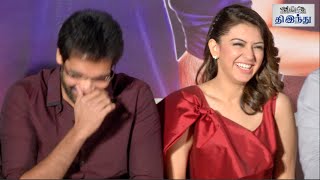 Fun Moments in Pokkiri Raja Audio Launch  Jeeva  Hansika  Sibiraj  T Rajendar [upl. by Dnalerb]