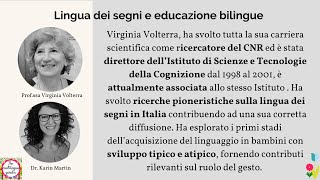 Lingua dei segni e educazione bilingue  Profssa Virginia Volterra 24 [upl. by Judsen]