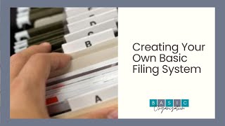 Basic Filing System [upl. by Kale]