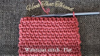 Waistcoat crochet stitch  Flat [upl. by Rosane693]