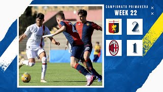 GENOA U19 21 MILAN U19  Campionato Primavera 1 20232024  Week 22  Highlights  17022024 [upl. by Weisberg181]