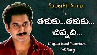 Thaluku Thaluku Chinnadhi Song  Suman  S P Balasubramanyam  K S Chitra  Nayudu gaari Kutumbam [upl. by Nnoved722]