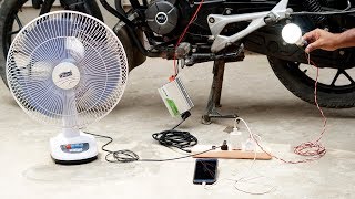 How to Make Emergency Power Generator With Your Bike [upl. by Imoian]