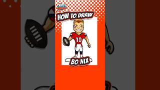 HOW TO DRAW BO NIX FOR KIDS  Denver Broncos NFL Football [upl. by Mannes]