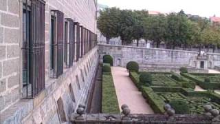 View of Gardens from Palace at El Escorial Spain [upl. by Nennerb]