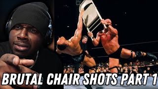 WWE BRUTAL CHAIR SHOTS REACTION [upl. by Beale299]