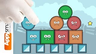 Blocks and Shapes Logic Puzzle Game for school kids walkthrough worlds 1 and 2 [upl. by Erdne]