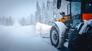 Snow plowing in a beautiful Swedish landscape [upl. by Toomin]