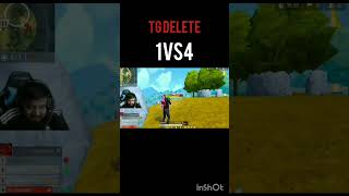 TG Delete 1v4 free fire tournament viralshorts shortvideos youtubeshorts [upl. by Luht19]