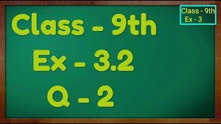 Class  9th Ex  32 Q 2 COORDINATE GEOMETRY Maths NCERT CBSE [upl. by Anyala24]