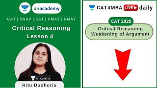 Critical reasoning  Weakening of Argument  Verbal Ability l Unacademy CAT4MBA [upl. by Lori]