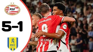 PSV Vs RKC Waalwijk 51 All Goals Results Extended Highlights amp Analysis [upl. by Eycats]