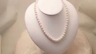 Pearl Necklace with 78mm Cultured Pearls [upl. by Auhsuj]