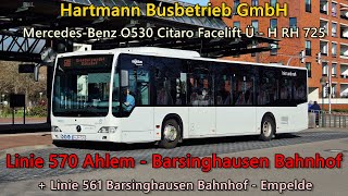 Sound Bus MercedesBenz O530 Citaro Facelift Ü von Hartmann Busbetrieb GmbH  H RH 725 Voith [upl. by Aivan378]