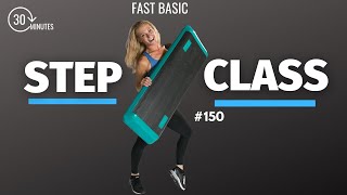 SPEEDY Fast Basic Step Class  CdornerFitness 140bpm  Step Workout 150 [upl. by Aemat]