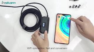 Inskam1094 dual camera wifi endoscope for android iphone pc [upl. by Jacobine]