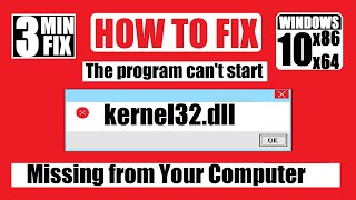 ✅How to fix KERNEL32dll is Missing from your computer ❌Not Found Error 💻Windows 10\7\11 💻3264 bit [upl. by Alfreda]