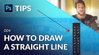 How to Draw a Straight Line in Photoshop [upl. by Alodi]