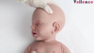 Vollence Full Silicone Baby Doll with Bone [upl. by Raamaj]