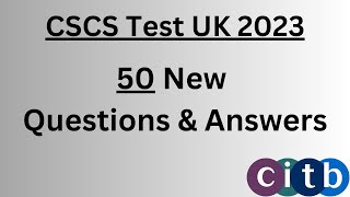 CSCS Test 2023  CSCS Card UK  CSCS Test Questions 2023  CiTB Health amp Safety Test 2023  CSCS [upl. by Harri]