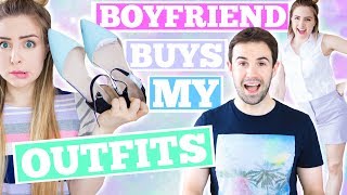 BOYFRIEND BUYS OUTFITS FOR GIRLFRIEND Shopping Challenge 2017 [upl. by Llerrot]