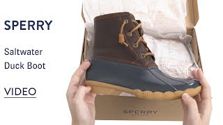 Sperry Saltwater Duck Boot  Shoescom [upl. by Aehsa]