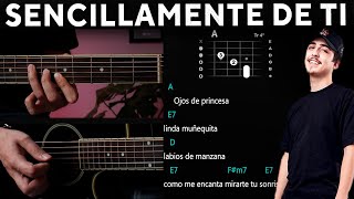 Sencillamente De Ti  T3R Elemento GUITARRA Tutorial  DEMO  Acordes [upl. by Clemente232]