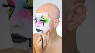 CRAZY NEON CLOWN Halloween makeup tutorial [upl. by Ativla]