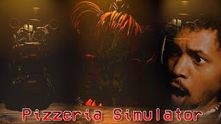 I COME BACK TO YOUTUBE TO THIS  Five Nights at Freddys Pizzeria Simulator Part 1 [upl. by Eudoca]