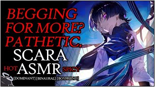 HOT SCARAMOUCHE ASMR SHUTTING YOU UP WITH A KISS Scara x Listener  Genshin SPICY Wanderer Binaural [upl. by Newo]