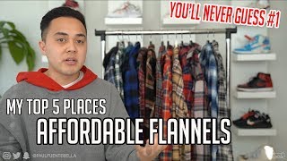 AFFORDABLE FLANNELS  My TOP 5 stores to SHOP and Haul [upl. by Oletta592]