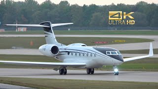 4K Gulfstream G650ER T7BCP departure at Munich Airport MUC EDDM [upl. by Lletniuq]