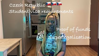 STUDY IN CZECH REPUBLIC  Visa Procedure Superlegalisation Proof of funds Medical Report [upl. by Va340]