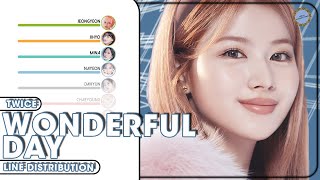 TWICE トゥワイス  Wonderful Day  Line Distribution [upl. by Ecarg]