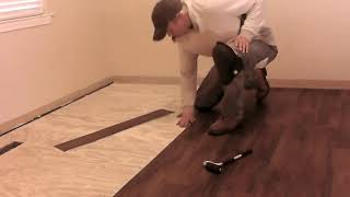 Install PeelandStick Vinyl Plank Flooring from Lowes [upl. by Anyalram948]