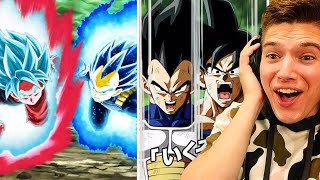 NEW LR SSBK Goku amp SSB Evolution Vegeta Super Attacks Reaction on Dokkan Battle [upl. by Dilaw]