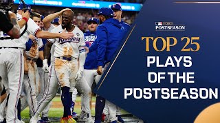 The Top 25 Plays of the 2023 Postseason Legendary homers incredible catches and more [upl. by Rochkind]