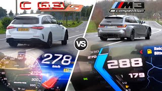 2024 AMG C63 S vs 2024 BMW M3  0200 SOUND TOP SPEED amp DRIFT [upl. by Nadruoj997]