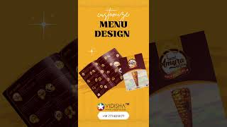 Customise Menu card design and printing by VIDISHA [upl. by Ahsiyk201]