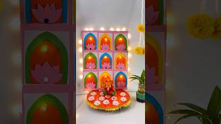 Simple Ganapati decoration idea shorts diy ganpatidecoration jharokha decoration youtubeshorts [upl. by Ramsey]