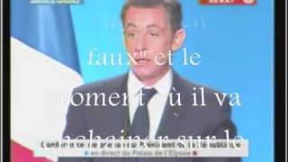 SARKOZY DECRIPTE EN LANGAGE INVERSE [upl. by Arracat44]