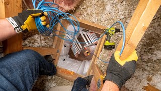 Wiring Cat 6 Ethernet Ports Through the Attic [upl. by Ecnatsnoc874]