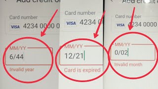 Fix MmYY Card Debit is expired month amp Year problem solve  Play Store amp Other [upl. by Pedrotti]