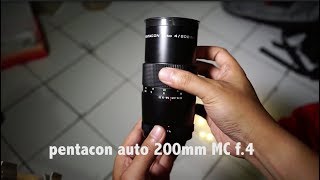 pentacon auto 200mm f4 mc vintage lens overview amp video samples [upl. by Yor]