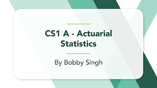 CS1A  Probability Distributions  Chapter 1  Finstat  Actuaries [upl. by Aidekal]